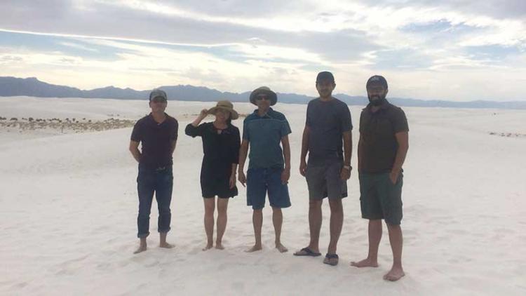 Students at White Sands National Monument
